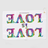 SlipperyJoe Liebe ist Liebe tropfend schmelzend dy Golfhandtuch (Horizontal)