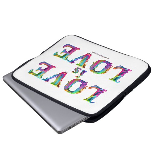 SlipperyJoe Liebe ist Liebe tropfend schmelzend dy Laptopschutzhülle (Vorne Knopf)