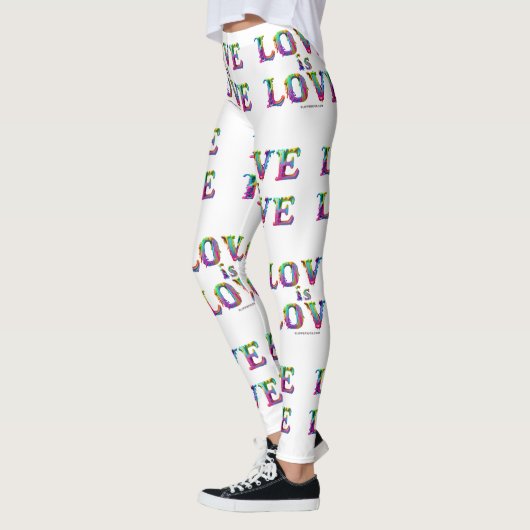 SlipperyJoe Liebe ist Liebe tropfend schmelzend dy Leggings (Links)