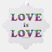 SlipperyJoe Liebe ist Liebe tropfend schmelzend dy Ornament Karte (Rückseite)