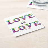 SlipperyJoe Liebe ist Liebe tropfend schmelzend dy Rechteckiger Pappuntersetzer (angewinkelt)