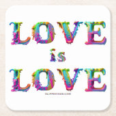 SlipperyJoe Liebe ist Liebe tropfend schmelzend dy Rechteckiger Pappuntersetzer (Vorderseite)