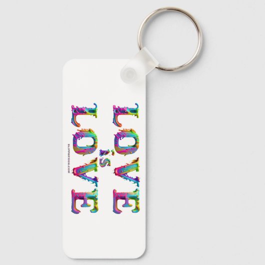 SlipperyJoe Liebe ist Liebe tropfend schmelzend dy Schlüsselanhänger (Rückseite)