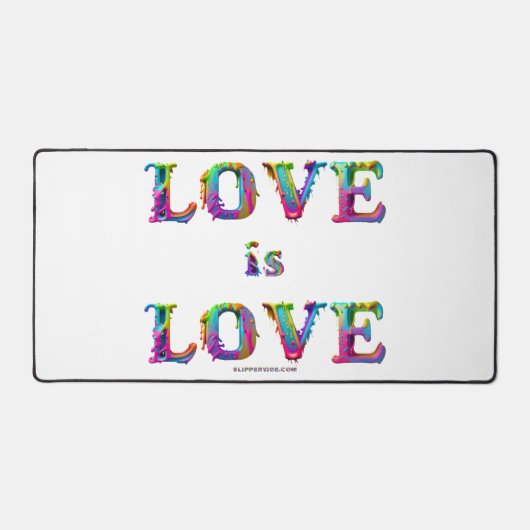 SlipperyJoe Liebe ist Liebe tropfend schmelzend dy Schreibtischunterlage (Vorderseite)