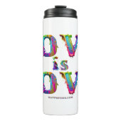 SlipperyJoe Liebe ist Liebe tropfend schmelzend dy Thermosbecher (Vorderseite)