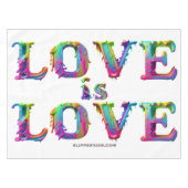 SlipperyJoe Liebe ist Liebe tropfend schmelzend dy Tischdecke (Vorderseite (Horizontal))