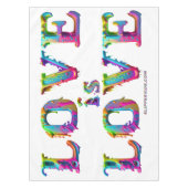 SlipperyJoe Liebe ist Liebe tropfend schmelzend dy Tischdecke (Vorderseite)