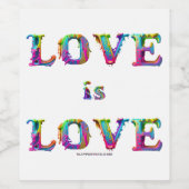 SlipperyJoe Liebe ist Liebe tropfend schmelzend dy Weinetikett (Einzelnes Label)