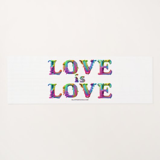 SlipperyJoe Liebe ist Liebe tropfend schmelzend dy Yogamatte (Rückseite (Horizontal))