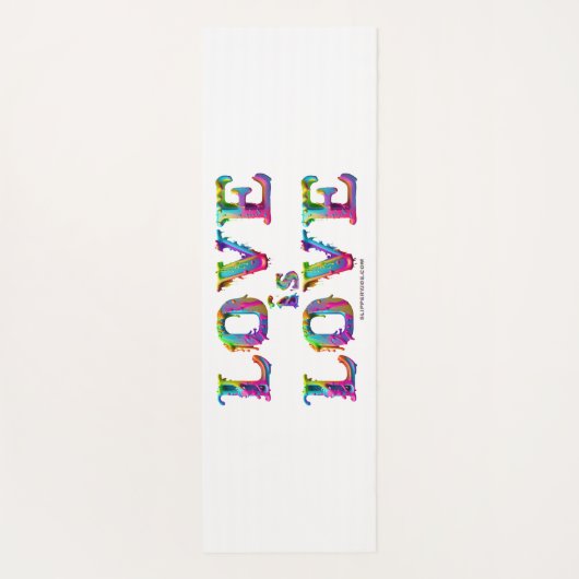 SlipperyJoe Liebe ist Liebe tropfend schmelzend dy Yogamatte (Rückseite)