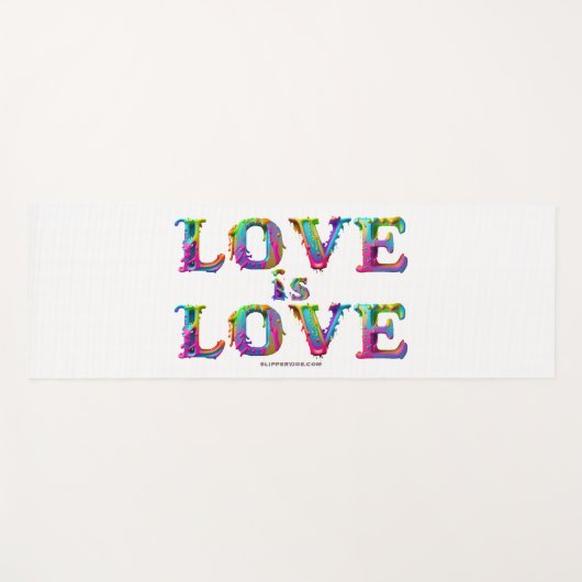 SlipperyJoe Liebe ist Liebe tropfend schmelzend dy Yogamatte (Vorderseite (Horizontal))