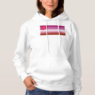SlipperyJoe Lippenstift lesbische Pride-Flagge fem Hoodie