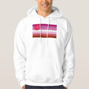 SlipperyJoe Lippenstift lesbische Pride-Flagge fem Hoodie