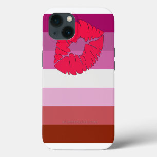 SlipperyJoe Lippenstift lesbische Pride-Flagge fem iPhone 13 Hülle