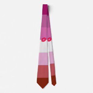 SlipperyJoe Lippenstift lesbische Pride-Flagge fem Krawatte