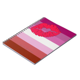 SlipperyJoe Lippenstift lesbische Pride-Flagge fem Notizblock