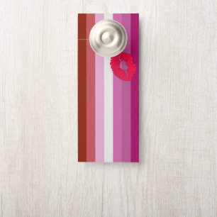 SlipperyJoe Lippenstift lesbische Pride-Flagge fem Türanhänger