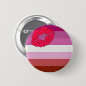 SlipperyJoe Lippenstift Lesbische Strichflagge Fem Button (Vorne & Hinten)