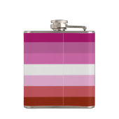 SlipperyJoe Lippenstift Lesbische Strichflagge Fem Flachmann (Rückseite)