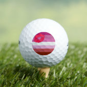 SlipperyJoe Lippenstift Lesbische Strichflagge Fem Golfball (Insitu T-Shirt)