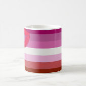 SlipperyJoe Lippenstift Lesbische Strichflagge Fem Kaffeetasse (Mittel)