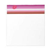 SlipperyJoe Lippenstift Lesbische Strichflagge Fem Notizblock (Vorderseite)