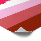 SlipperyJoe Lippenstift Lesbische Strichflagge Fem Poster (Ecke)