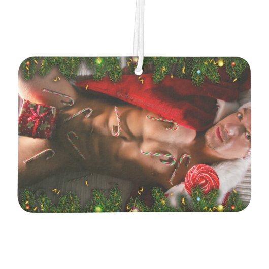 SlipperyJoe männliche Brustkorb Sechserpack Bauchs Autolufterfrischer (Rückseite)