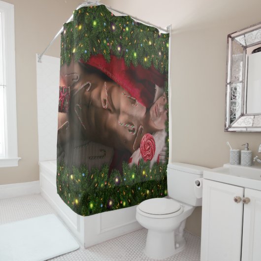 SlipperyJoe männliche Brustkorb Sechserpack Bauchs Duschvorhang (Beispiel)