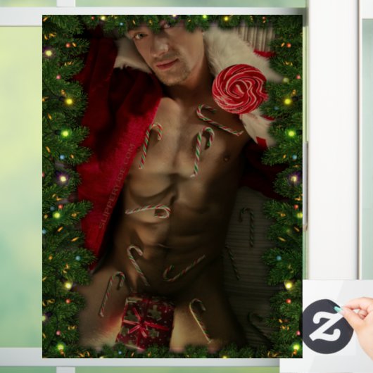 SlipperyJoe männliche Brustkorb Sechserpack Bauchs Fensteraufkleber (Zuhause)