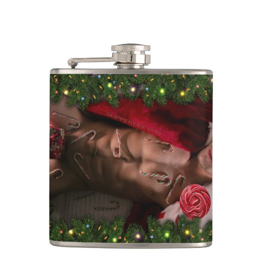 SlipperyJoe männliche Brustkorb Sechserpack Bauchs Flachmann (Vorderseite)