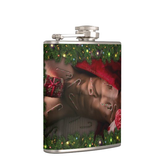 SlipperyJoe männliche Brustkorb Sechserpack Bauchs Flachmann (Rechts)