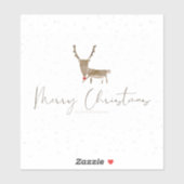 SlipperyJoe Merry Weihnachtsrentiere rote Nase ant Aufkleber (Blatt)