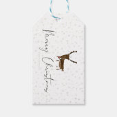 SlipperyJoe Merry Weihnachtsrentiere rote Nase ant Geschenkanhänger (Vorderseite)