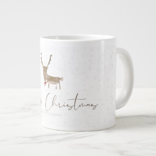 SlipperyJoe Merry Weihnachtsrentiere rote Nase ant Jumbo-Tasse