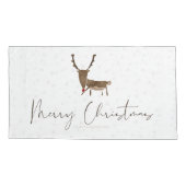 SlipperyJoe Merry Weihnachtsrentiere rote Nase ant Kissenbezug (Rückseite)