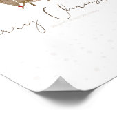 SlipperyJoe Merry Weihnachtsrentiere rote Nase ant Poster (Ecke)