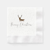 SlipperyJoe Merry Weihnachtsrentiere rote Nase ant Serviette (Vorderseite)