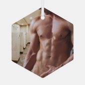 SlipperyJoe-Muschelmuskulatur-Armbanduhr Ornament Aus Glas (Rückseite)