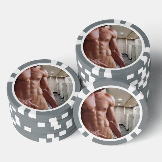 SlipperyJoe-Muschelmuskulatur-Armbanduhr Pokerchips (Stapel)