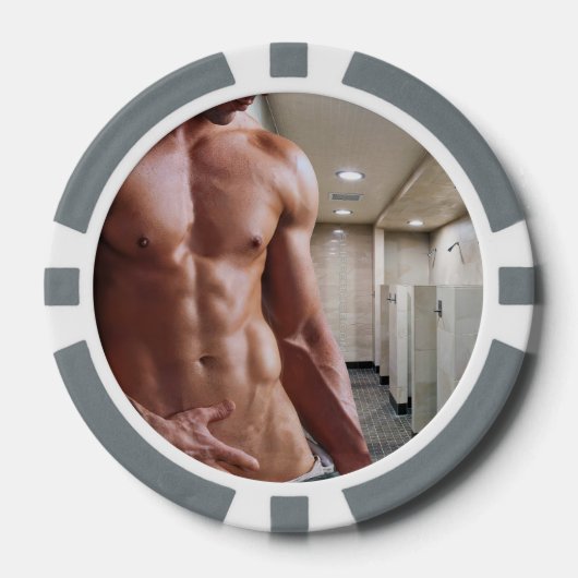 SlipperyJoe-Muschelmuskulatur-Armbanduhr Pokerchips (Vorderseite)