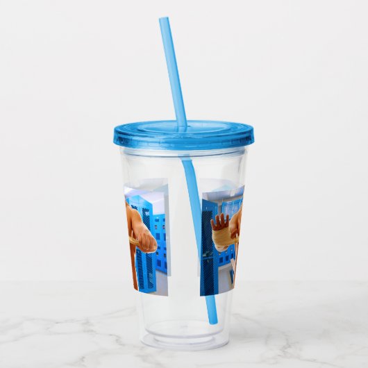 SlipperyJoe Musculus man abs locker Raum gekachelt Acryltrinkbecher (Links)