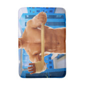 SlipperyJoe Musculus man abs locker Raum gekachelt Badematte (Vorderseite Vertikal)