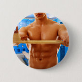 SlipperyJoe Musculus man abs locker Raum gekachelt Button (Vorderseite)