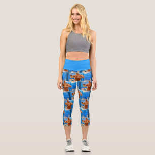 SlipperyJoe Musculus man abs locker Raum gekachelt Capri Leggings