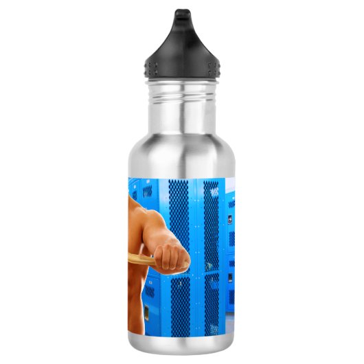 SlipperyJoe Musculus man abs locker Raum gekachelt Edelstahlflasche (Rechts)