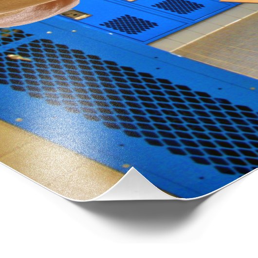 SlipperyJoe Musculus man abs locker Raum gekachelt Fotodruck (Ecke)