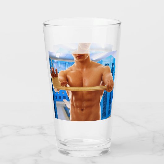 SlipperyJoe Musculus man abs locker Raum gekachelt Glas (Rückseite)