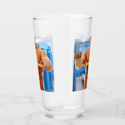 SlipperyJoe Musculus man abs locker Raum gekachelt Glas (Rechts)