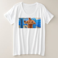 SlipperyJoe Musculus man abs locker Raum gekachelt
